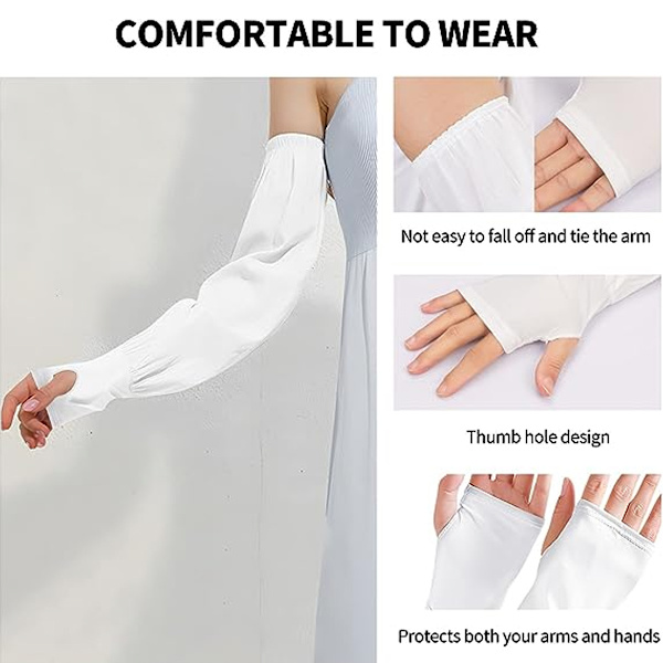 2 Par UV Solbeskyttende Armsleeves til Mænd & Kvinder, UPF 50