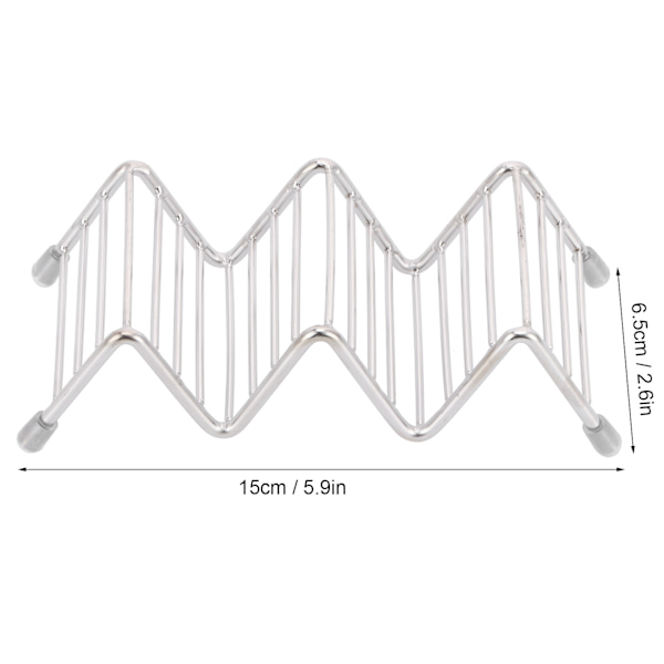 Taco Holder Innovativ 304 Rustfritt Stål Pannekake Stativ Brett for Kjøkken Restaurant 2/3 Rutenett