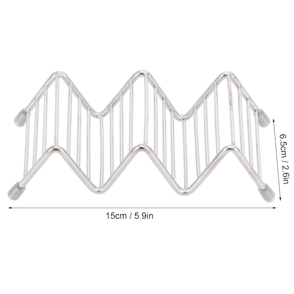 Tacohållare Innovativ 304 Rostfritt Stål Pannkakshållare Bricka för Kök Restaurang 2/3 Galler