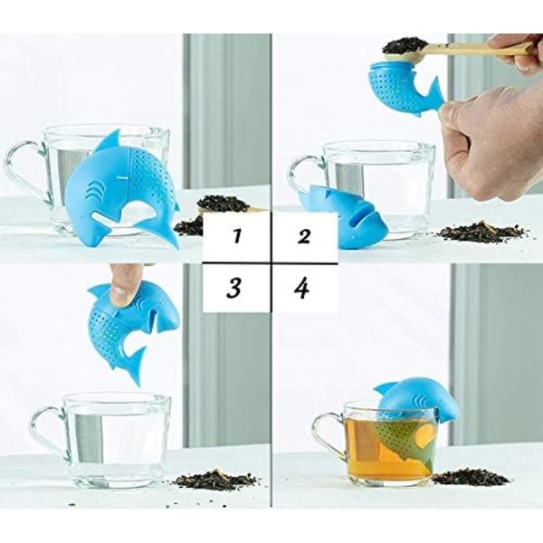 Funny Animal Shape Tea Filter$silikon Shark Tea Infuser