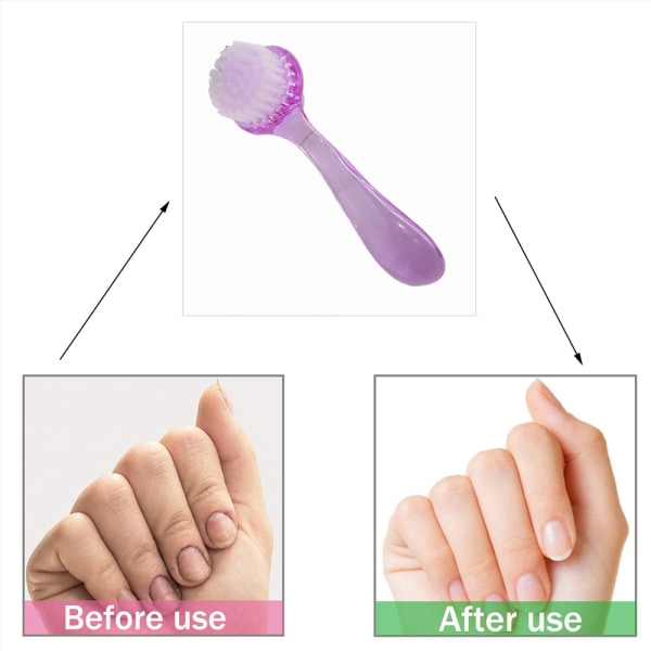 Mjuk rengöringsborste för nageldamm med fint handtag, bärbar nail art borstar för nagelskurning, manikyr gör-det-själv-nagelverktyg