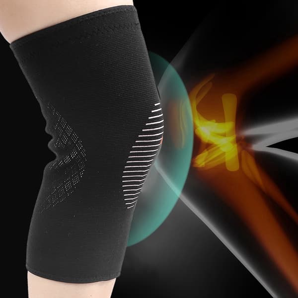 Outdoors Unisex Elastiskt Stöd Knäskydd Skydd Sport Löpning Basket Cykling (M)