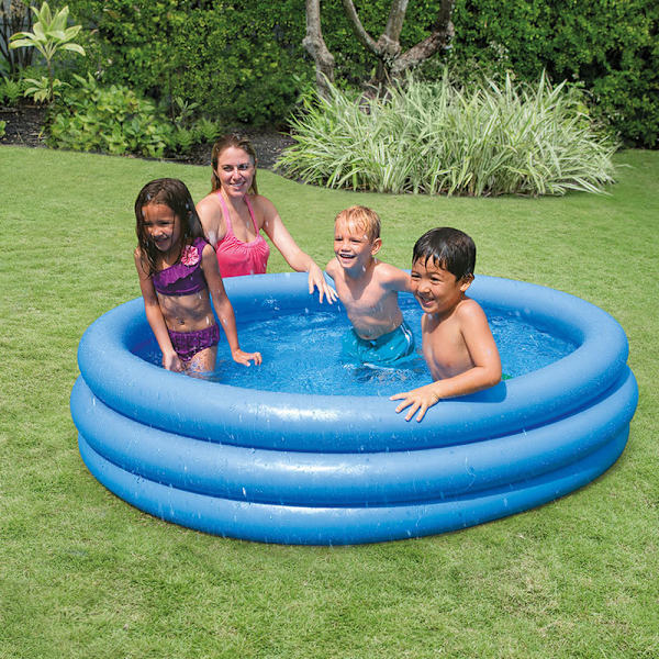 Utomhuspool blå kristallpool 114*25CM