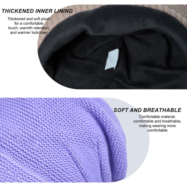 1 vinterfodrad varm utomhus varm pullover-mössa bred brätte visa ansikte litet öronskydd