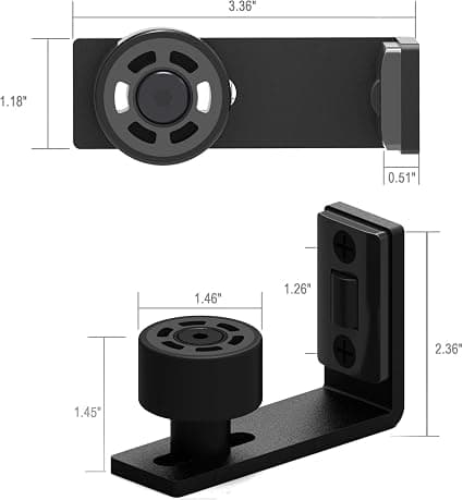 2-pack Skjutdörrsgolvguide Justerbar Rullguide Wal