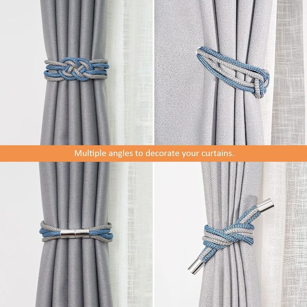 2 Par Magnetiske Gardinholdere i Nordisk Stil
