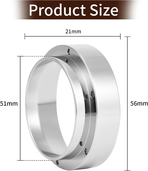 Doseringsring for espressomaskiner, 51 mm doseringsring kaffemaskin