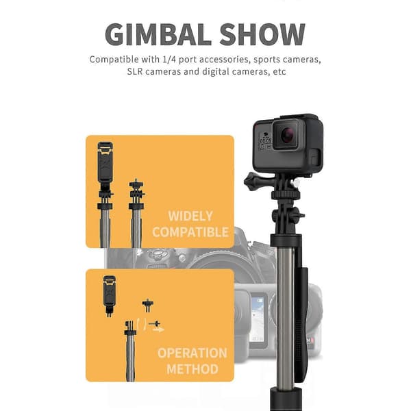 Multifunksjonell Trådløs Bluetooth Selfie Stick Sammenleggbart Mini Stativ Mobiltelefonholder For Ios Og