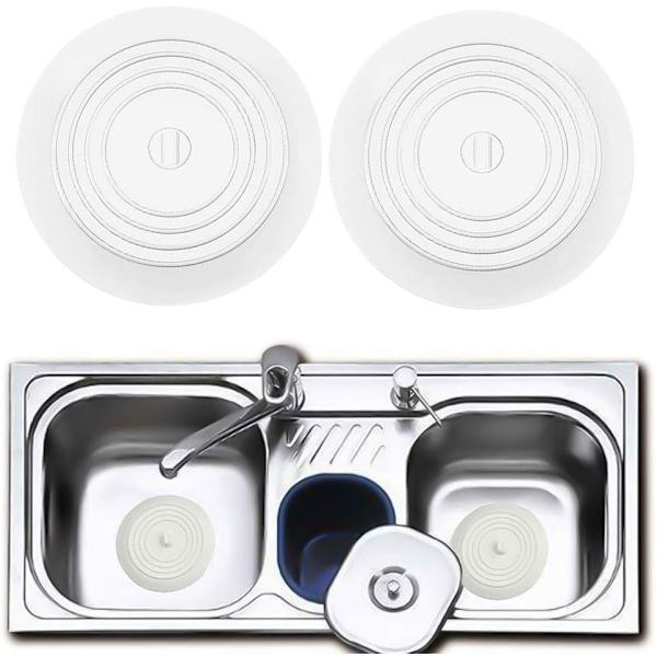 2-pack Silikon Diskbänksplugg, Universal Silikongummiavloppsplugg