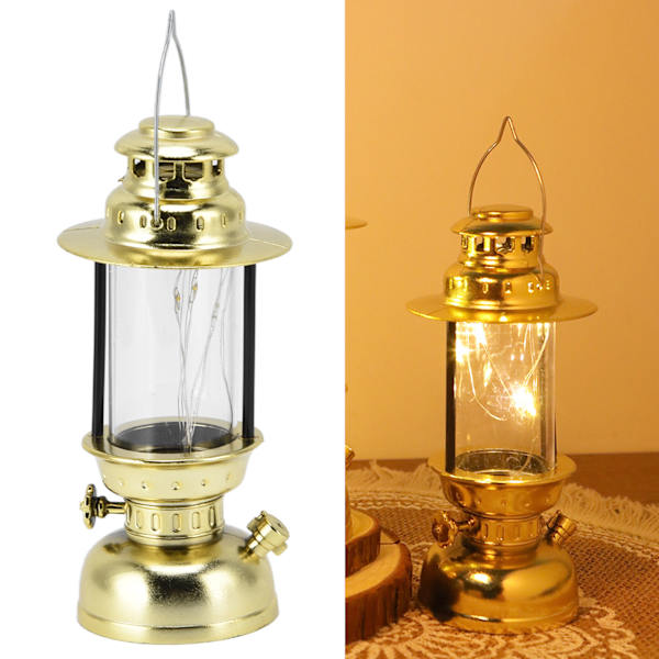 Lykta LED-ljus Dekorativ LED-vindlampa Heminredning för bröllop Födelsedagsfest Karnevaler Guld