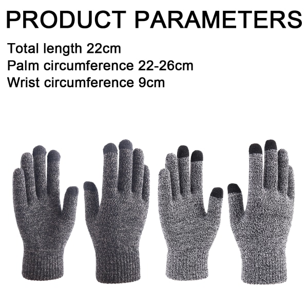 2 Par Dame Vinter Touchscreen Handsker Varme Fleeceforet