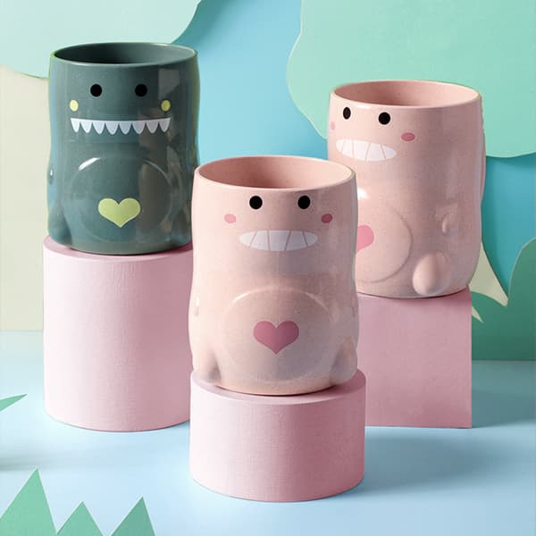 2-pack Okrossbar Tandborstmugg Badrumsmugg, Mjuk och Tålig