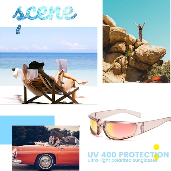 Brilleramme 135mm*125mm, pc-linser, cykelbriller personlighedstrend