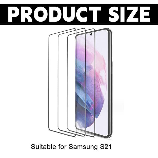 3-pack - Samsung Galaxy S21 skärmskydd i härdat glas, 3-pack