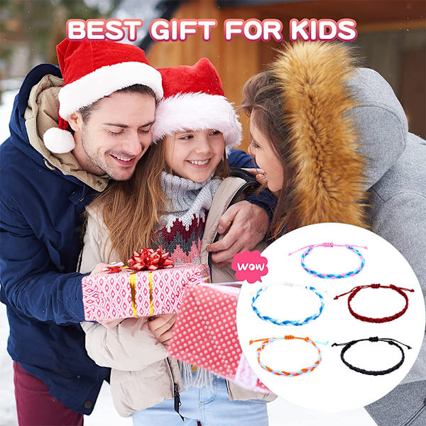 5 st armband för kvinnor vävda par regnbågsarmband,