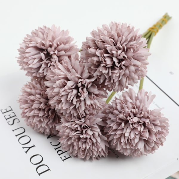 6pcs Macaroon color simulation dandelion-purple