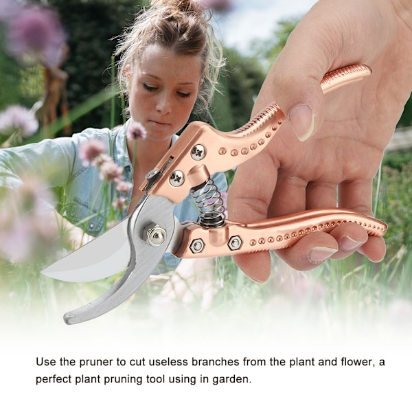 Trädgårdssax, precisionsslipat stålblad ergonomiskt halkfritt grepp, för att klippa grenar från växter och blommor i trädgården