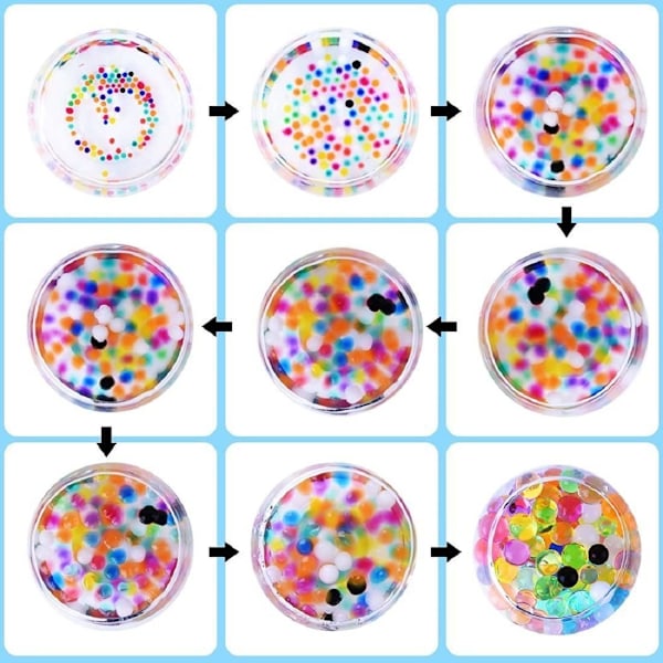 Blå Vatten Jelly Beads, Kristalljord Vattenpärlor Gel för Innovativa Blomsterarrangemang, Sensoriska Verktyg med Bra Elasticitet, Giftfria Rena Färg Gel Pärlor
