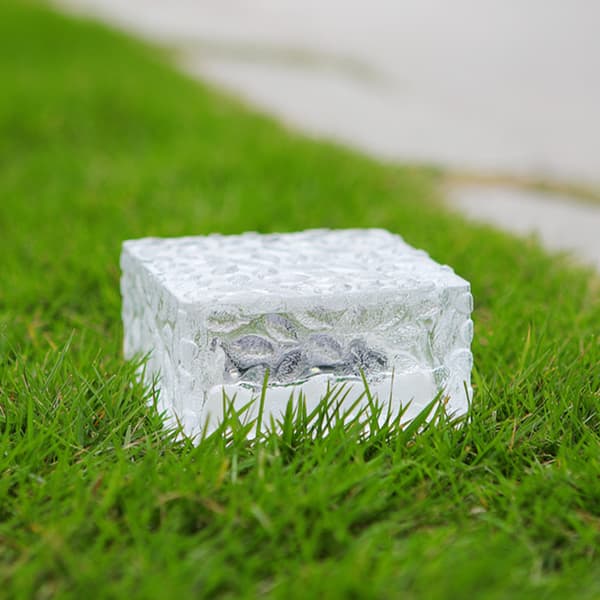 2 stk. Led Ice Cube Solar Light Utendørs Vanntett Landskapslampe F