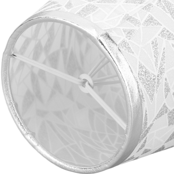 Tyglampskärm Klämma på Design Modern Tunna Tyglampskärmar för E14 Glödlampa Kandelaber Vägglampa 3st Silver