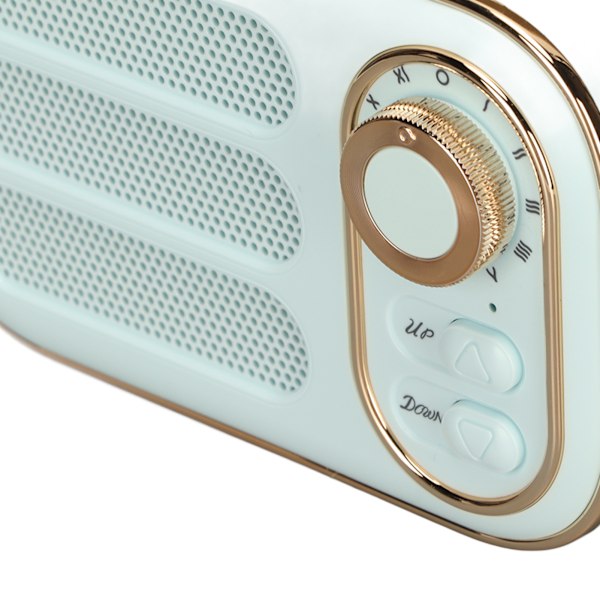 Bluetooth-högtalare Stereo HiFi-ljud USB-laddning Retro Bärbar Trådlös Högtalare för Hemma Resa Blå