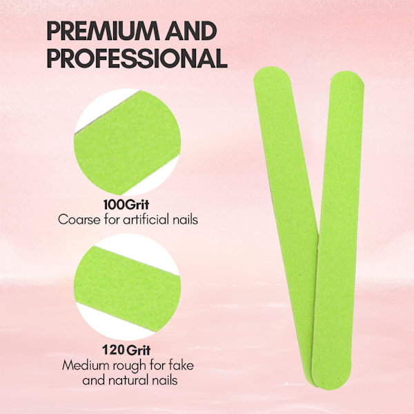 Nagelfil Grit Emery Boards för naglar 50 st Nagelfil Kit för Ma
