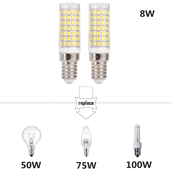 Kompakt E14 Sockel LED-lampa, Energibesparande 75W Motsvarande Dagsljus Vit Kall Vit 6000K LED-lampa för Långvarig Belysning i Hem, Kontor,