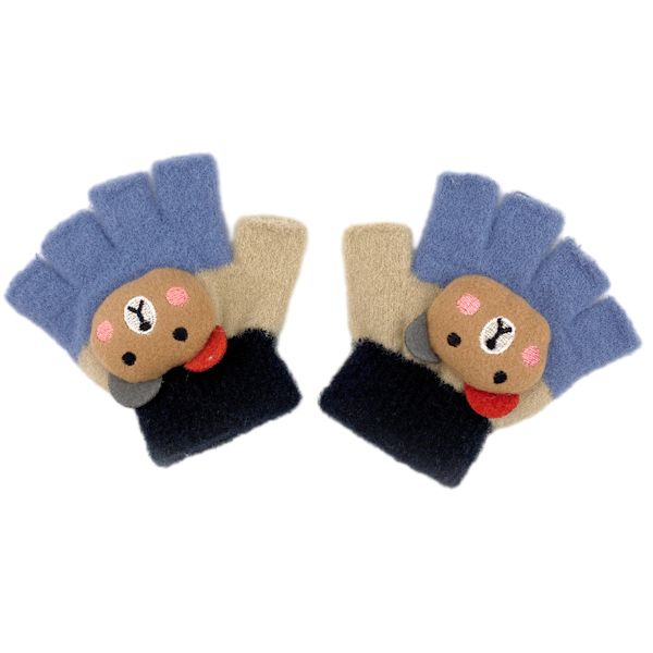 Lämpimät viisisormiset plushiset poika- ja tyttövillaiset lapsen vauvan vauvan käsineet