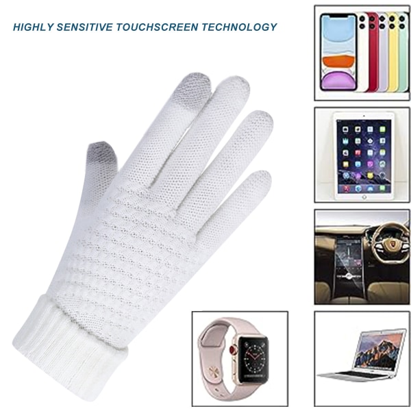 4 Par Dame Vinter Touchscreen Handsker Varme Fleeceforet
