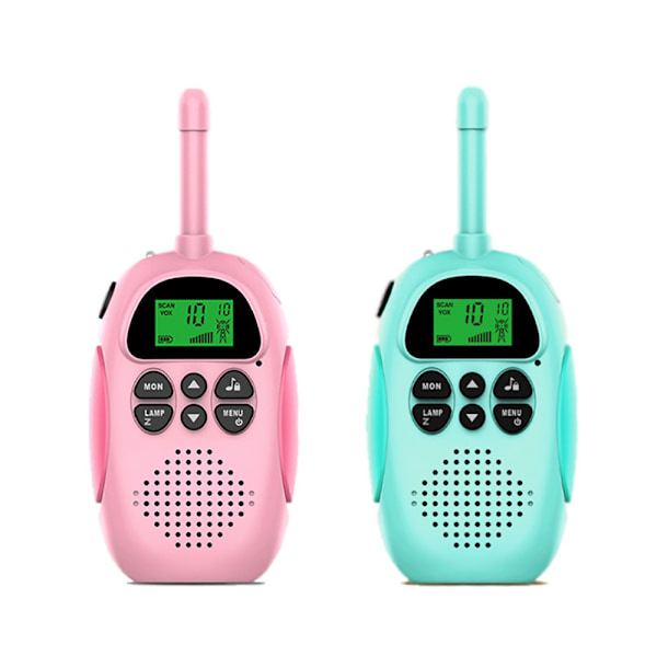 Walkie Talkie Barn för Barn, 2 Pack Uppladdningsbara Walkie Talkies, 16 Kanaler Barnradioleksak för Pojkar Flickor Utomhusäventyr Utomhuscamping Vandring