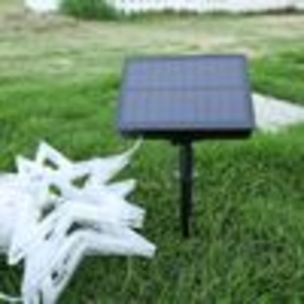 Förtrollande Varmvit Stjärn- & Måne LED-ljusslinga, Soldriven Utomhusdekoration för Uteplats, Trädgård, Balkong (3,5M/11,5ft)