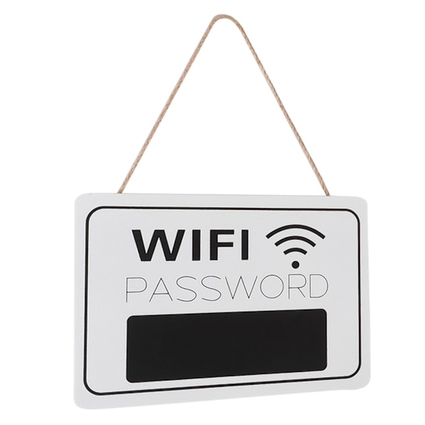 Attraktivt tillskott till ditt utrymme, handgjord retro WiFi-lösenordsskylt med återanvändbar griffeltavla för problemfria lösenordsuppdateringar, tillverkad i USA