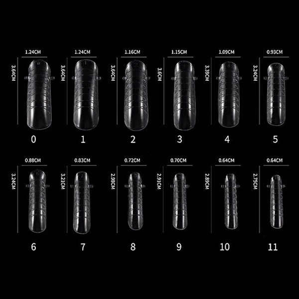 120 stk./æske Poly Nail Extension Gel Dobbeltforme Neglebygger Forlængelsesgel Negleform Klar Fuld Dækning Falske Negletips Dobbeltforme Akryl Negleforme
