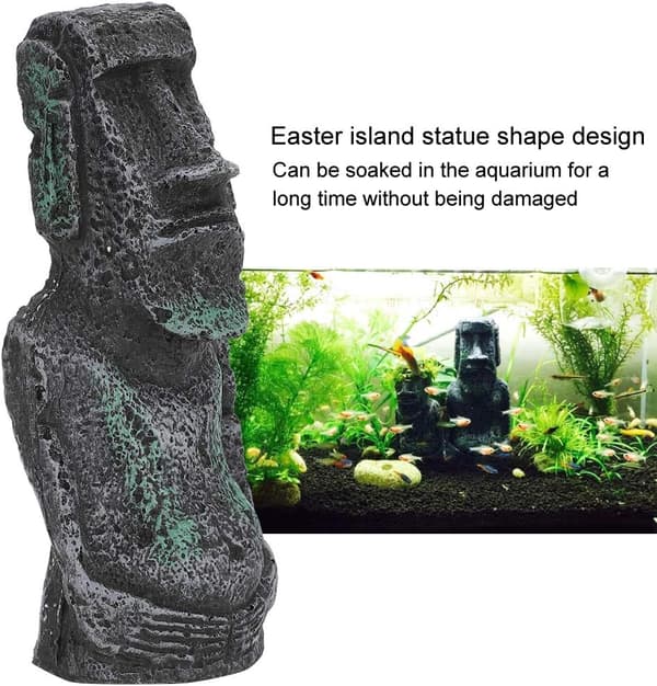 Påskeøya statue akvariedekorasjon, akvariedekorasjon Ea