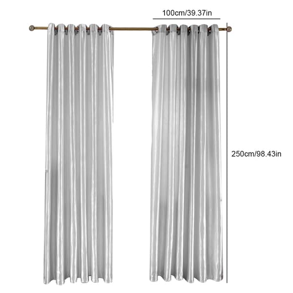 Moderne vindusgardin i solid imitert silke, elegant moderne design for stue og bad, antiallergisk og antibakteriell, slitesterk polyester