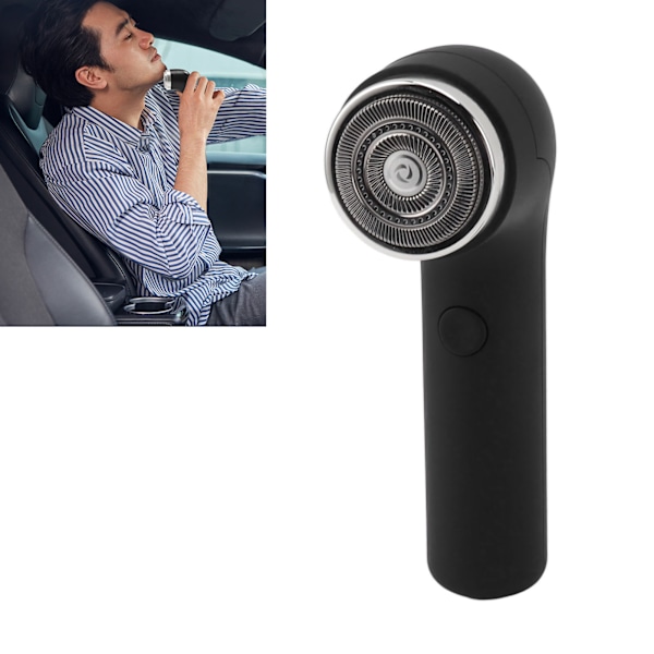 Mini elektrisk skäggtrimmer för män, ansiktshårstrimmer för skägg och mustasch, för hem, bil, resor, fars dag, mors dag, present, svart