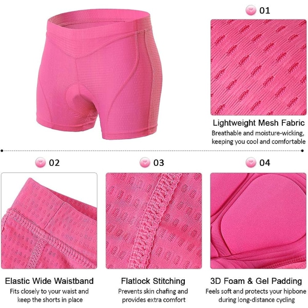Dame Cykelshorts med 3D Polstret MTB Cykel Underbukser
