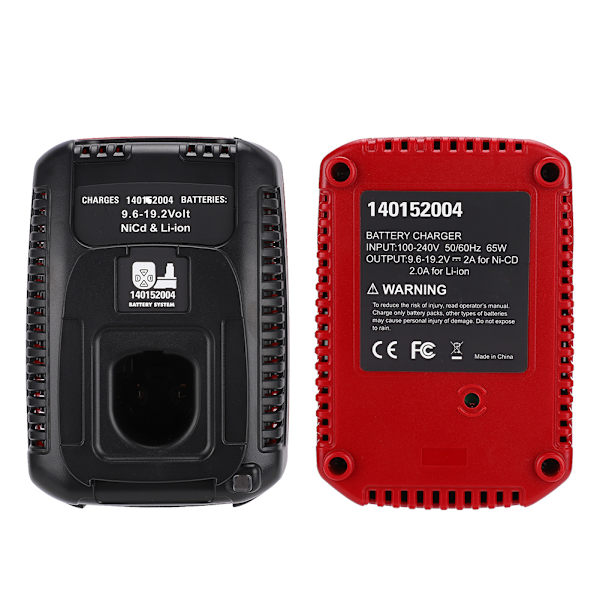 Ersättningsladdare 9,6V-19,2V 2A för Craftsman Ni-CD/Li-ion-batterier EU-kontakt