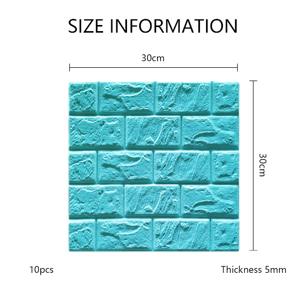 10 st 3D väggpaneler, 30 cm täckning, utskrivbar tapet