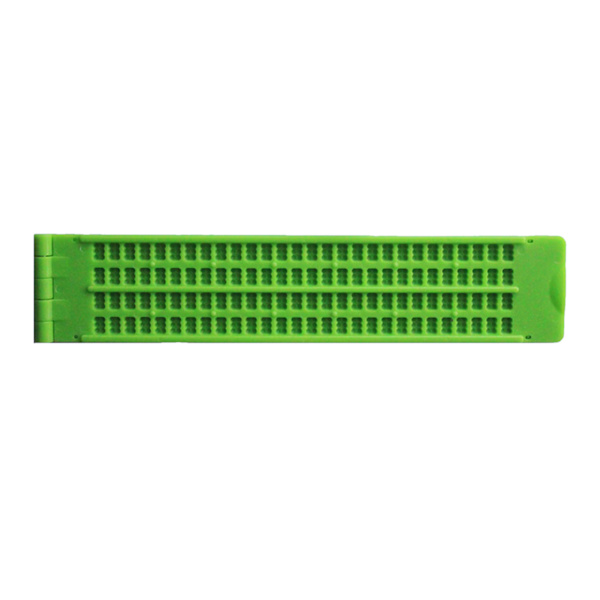 4 Rivin 28 Solua Braille-Kirjoituslevy Muovista Oppimistyökalut Kynällä Harjoittelu Sokeille