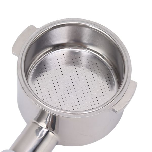51 mm:n pohjaton portafilter kahdelle korvalle, ruostumattomasta teräksestä valmistettu kori ja punapuu kahva kahvinkeittimelle