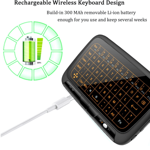 Trådlöst tangentbord och mus med pekplatta, 2,4 GHz trådlöst komplett