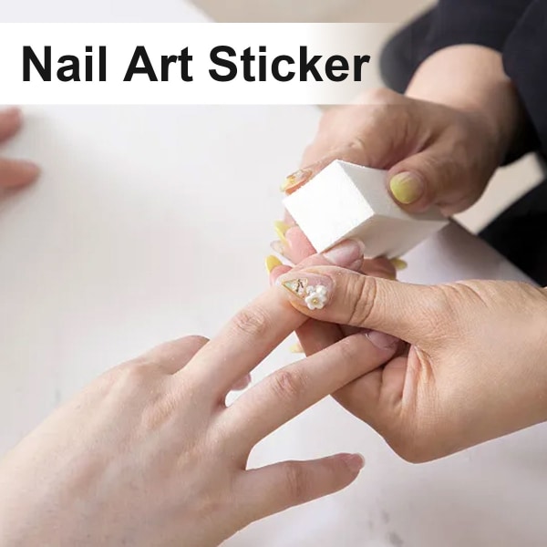 Blommig nagelkonstdekal 5D Relief nagelkonstdekal Vårprästkragar Nagelkonstdesign Självhäftande nagelkonstdekal Feminin nageldekoration