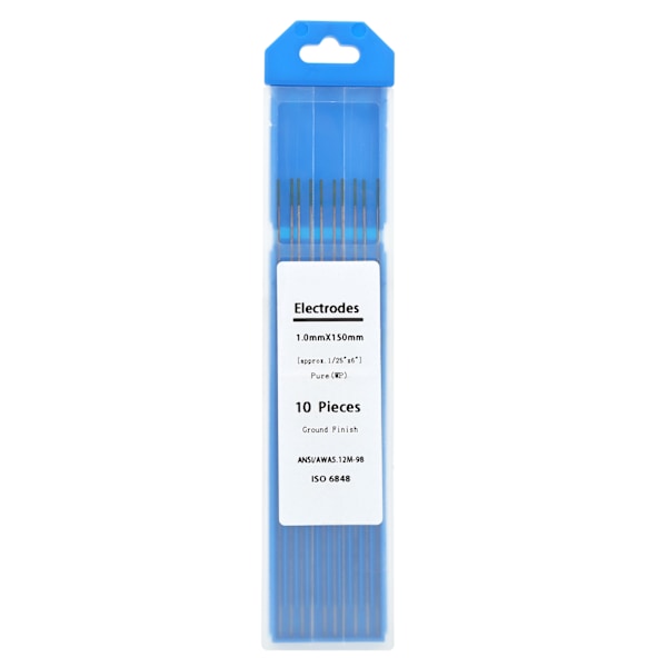10 st Pure Tungsten Elektroder Grön Spets för Argonbågssvetsning Nålar WP 1,0 x 150MM