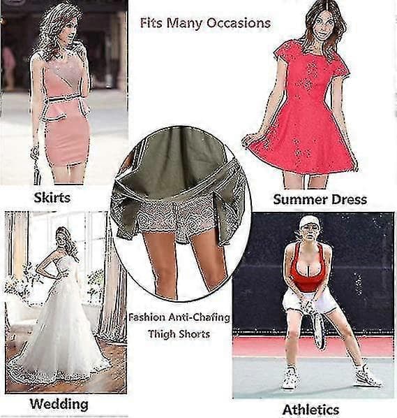 Anti-skavshorts för kvinnor, underkläder med spets för lår