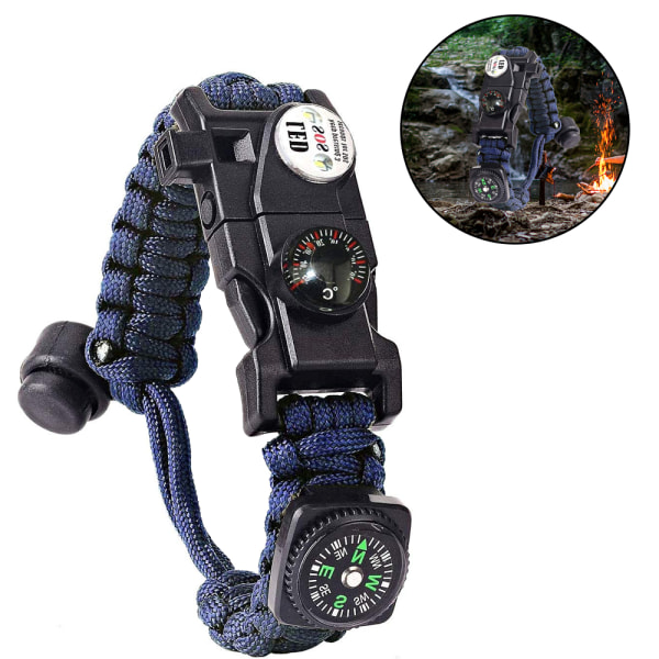 Överlevnadsarmband i paracord 7-i-1 Taktiskt armband - Nödläge