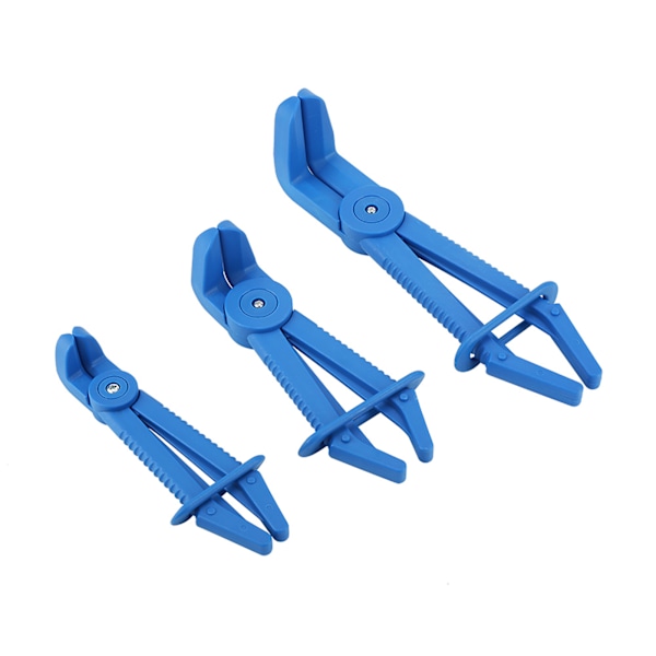 Flexibla slangklämmor Ergonomiskt designat handtag, Högsäkert material Släta rundade käftkanter 3 st, Slitstark glasfiberförstärkt nylon perfekt för