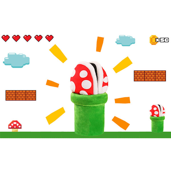 Piranha Plants Plysch Roliga Tofflor Loafer med Pipe Pot Holder