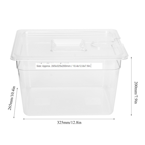 11L Sammenklappelig Sous Vide Beholder med Låg til Sous Vide Cirkulator Kogeudstyr