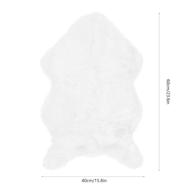 Faux fårskinn Fur Rug Mjuk Matta Områdesmatta för Sovrum Soffa Golv Vardagsrumsdekor Vit